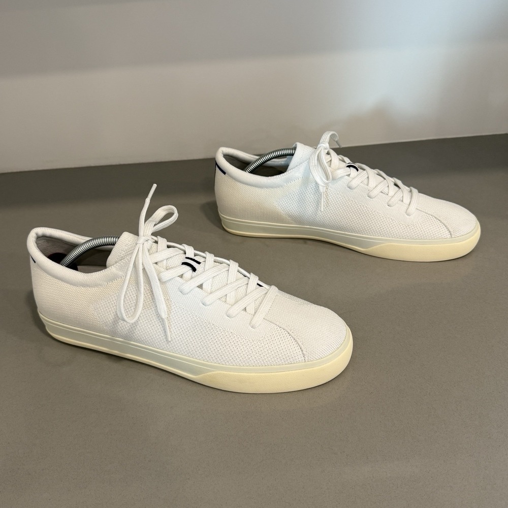 Rothys The Lace Up Sneaker Men's 12.5 Bright White Comfort Casual Washable